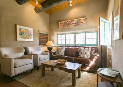 Ojo Caliente Adobehouse Livingroom | Ojo Spa Resorts - Ojo Caliente, Taos; Ojo Santa Fe, New Mexico