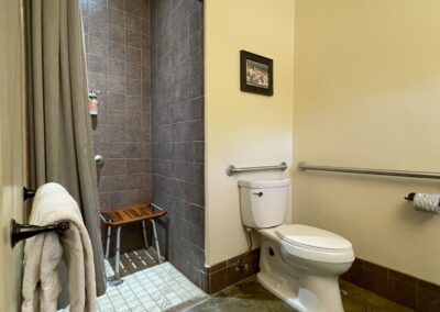 Pueblo Suite Bathroom with grab bars around toilet