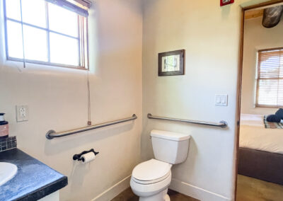 Plaza Suite Bathroom with grab bars around toilet